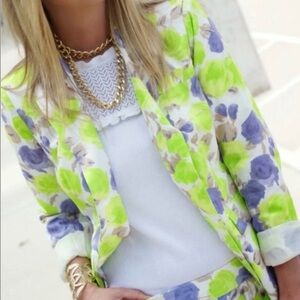 J. Crew Floral Print Schoolboy Blazer Size 6